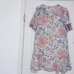 Loft pink flower dress